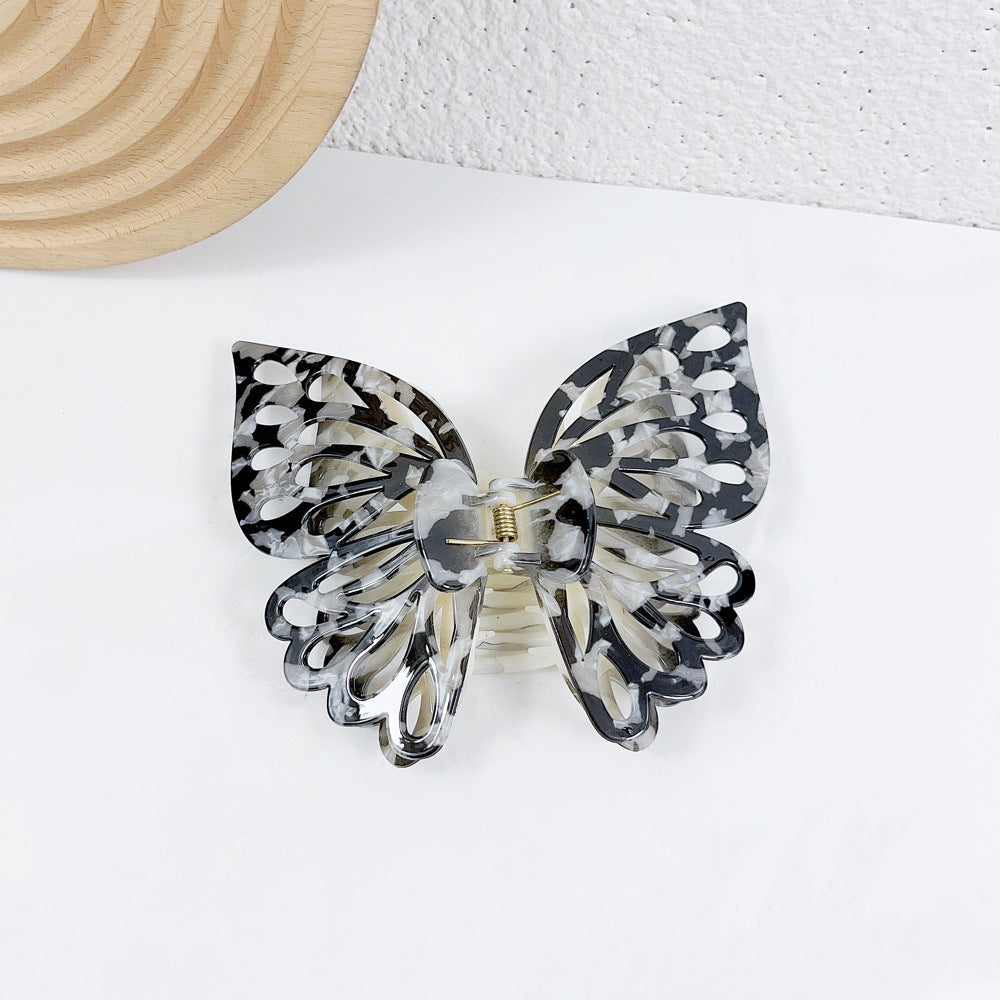 Wholesale Double Layer Butterfly Plastic Hair Clips